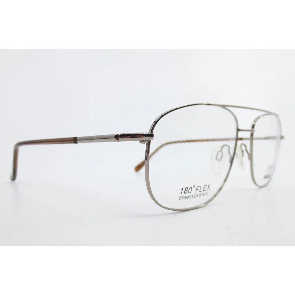 Boardroom Classics BC 534 Gunmetal Stainless Steel 180 Flex Aviator Frames 56-17